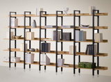 宜家特价钢木书架组合五层书架储物架置物架货架展示柜木架展示架