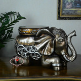 欧式大象换鞋凳子树脂家居工艺品招财象摆件新房装饰结婚实用礼品