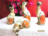东南亚风格工艺品家居软装饰埃及猫招财猫摆件招财摆件全套组合