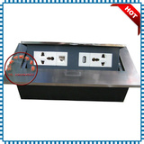 <不锈钢面板>桌面多媒体信息盒/模块组合式插座/台面接线面板S206