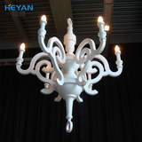 北欧古罗马木艺灯具后现代简约客厅餐厅纸水晶仿木蜡烛吊灯树脂灯