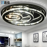 现代圆形水晶灯1.2米LED吸顶灯简约超薄灯客厅卧室灯具3个圈遥控