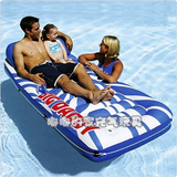 豪华加厚加宽 水上休闲充气浮床浮排沙滩躺椅（内置枕头和杯垫）