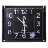 霸王钟表创意时尚挂钟客厅时钟静音电子钟简约石英钟方形挂表