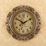 挂钟客厅 静音田园卧室钟表欧式复古现代大号摇摆创意钟表时英钟