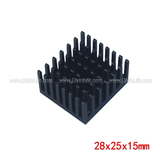 黑色 工业级原装散热片 28x25x15(mm) DIY散热改造辅助配件