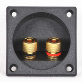 二位纯铜接线夹方形接线盒香蕉插座音箱接线柱ABS料喇叭连接盒