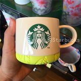 正品代购星巴克杯子绿色主义马克杯 陶瓷杯 简约咖啡杯 水杯限量