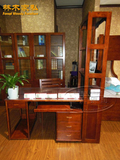成都林木家私实木柏木家具特价中式家具现代简约lx带书柜电脑桌