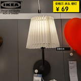 宜家家居IKEA代购 安格兰 壁灯北欧白色简约卧室壁灯白色床头避灯