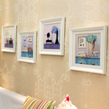 客厅装饰画餐厅卧室壁画挂画沙发背景墙画地中海风家居饰品有框画