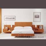 BC14宜豪家居板式床定做1.5米现代简约木板床1.8米榻榻米婚床定制