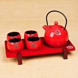 日式和风陶瓷生日婚庆结婚礼品瓷器茶盘茶具套装婚庆茶壶特价包邮