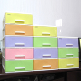 包邮 塑料抽屉式收纳盒箱办公文件分类柜多层桌面整理杂物床头柜