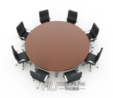 北京办公家具 板式会议桌 洽谈桌 圆桌 可定制 钢木结合 谈判桌