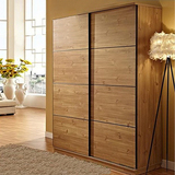达恩全屋定制 实木木面多层板 平板移门衣柜定制 北欧日式极简