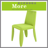 Chair摩尔A075绿色方格纹现代时尚餐椅  椅套可定制颜色及面料