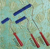 硅藻泥施工工具/液体壁纸漆艺术涂料小橡胶滚筒/3/4/6寸压花滚筒9