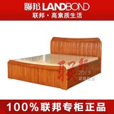联邦家具 依洛歌柯罗晨韵J12502B 现代中式卧室双人床 实木床