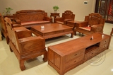 红木家具中式纯实木组合客厅非洲花梨木沙发U形榫卯结构明清古典