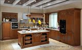 宁波整体橱柜定制 实木厨房厨柜 欧式风格 美国红橡门板 石英石