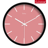 包邮送电池 个性家居挂钟 时尚创意粉色简约客厅静音钟表时钟挂表