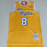 刺绣swingman球衣 NBA湖人队8号科比复古黄色主场篮球服 专柜正品