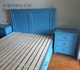 全实木家具定做箱式床储物床双人床蓝调布鲁斯小空间床QTSFS-045