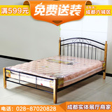 三冠 简约现代 双人床 铁架床 铁艺床 1.2 1.5 1.8米钢木床 定做