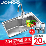 JOMOO九牧厨房不锈钢水槽套餐 大单槽洗菜盆一体成型洗碗池02113