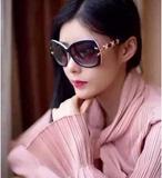新款正品Chanel香奈儿太阳镜女士椭圆形镶钻珍珠墨镜大框蛤蟆镜爆