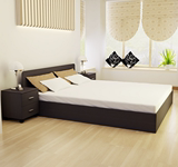 现代时尚简易板式床高箱储物收纳床1.2米1.5米1.8米双人床榻榻米
