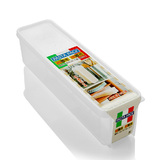 日本 厨房密封盒 长方形筷子收纳盒 意大利面条保鲜盒 防尘可竖放