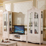 泽瑞之家 欧式茶几电视柜酒柜组合小户型矮地柜卧室客厅电视机柜