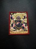 六臂大黑天玛哈嘎拉财神西藏嘎乌盒小唐卡画绘黑金本命随身佛密宗