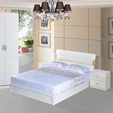成都家具 简约现代 实木颗粒板式床单人双人床1.5米1.8米床 特价