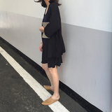 夏装韩版新款学院风百搭学生女装防晒衫七分袖纯色单件宽松短外套