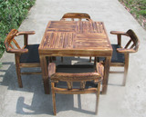 阳台桌椅休闲户外桌椅家具茶几组合特价防腐木室内庭院实木桌椅子