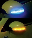 汽车LED灯 LED转向灯改装灯 后视镜防撞条防撞灯 9LED灯 一对装