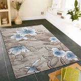 蓝梦剪花欧式地毯客厅简约现代地毯 北欧中式卧室门厅仿羊毛地毯