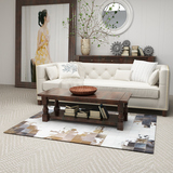 新款棕色马毛 牛皮地毯 客厅卧室地毯 定制地毯