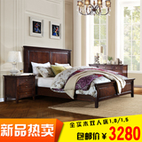 现货美式乡村全实木床水曲柳1.8米床简约现代卧室婚床双人床1.5米