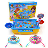 电动双层钓鱼六一儿童节礼物益智音乐玩具女孩2-3-6周岁半男宝宝