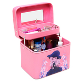 韩国高档折叠化妆箱多层大容量化妆包可爱女孩手提化妆品收纳包包