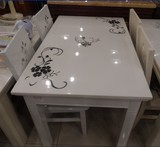现代简约大理石餐桌椅组合长方形白色实木1桌4椅6椅特价时尚家具