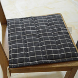 薄款黑棕色格子办公室座垫餐椅垫坐垫座垫垫子