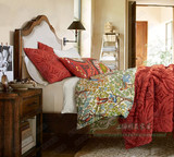 新款美式乡村 实木床软包床欧式成人1.8米双人床布艺软靠背雕花床