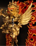 紫竹林佛具 尼泊尔佛像 铜鎏金大鹏金翅鸟 藏传佛教护法 佛像摆件