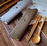 zakka杂货 清新自然风 原木餐具 木质环保餐具套装 木质筷子勺子
