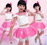 新款儿童舞蹈服女童现代舞海军演出服装幼儿园表演服纱裙芭蕾舞裙